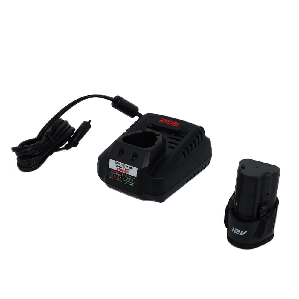 สว่านไร้สาย (พร้อมแบตเตอรี่) RYOBI BD-120C2B 12 โวลต์