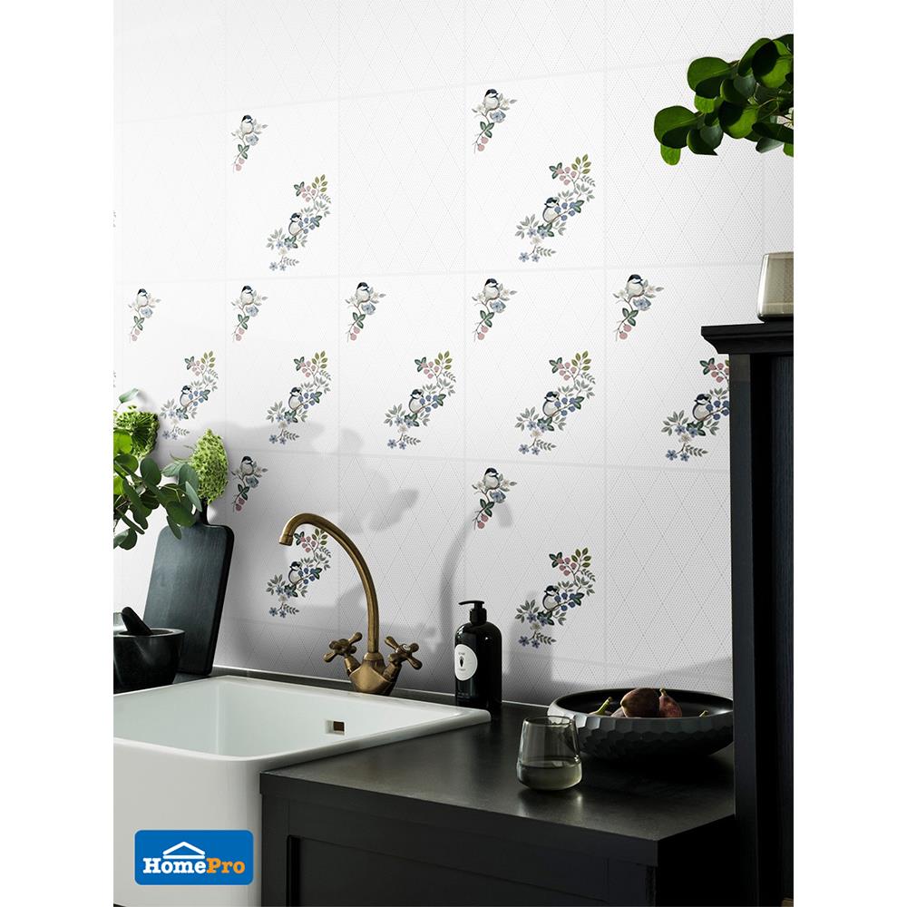 กระเบื้องผนัง 8x10 นิ้ว DURAGRES ฟอพัส เทา 1M2