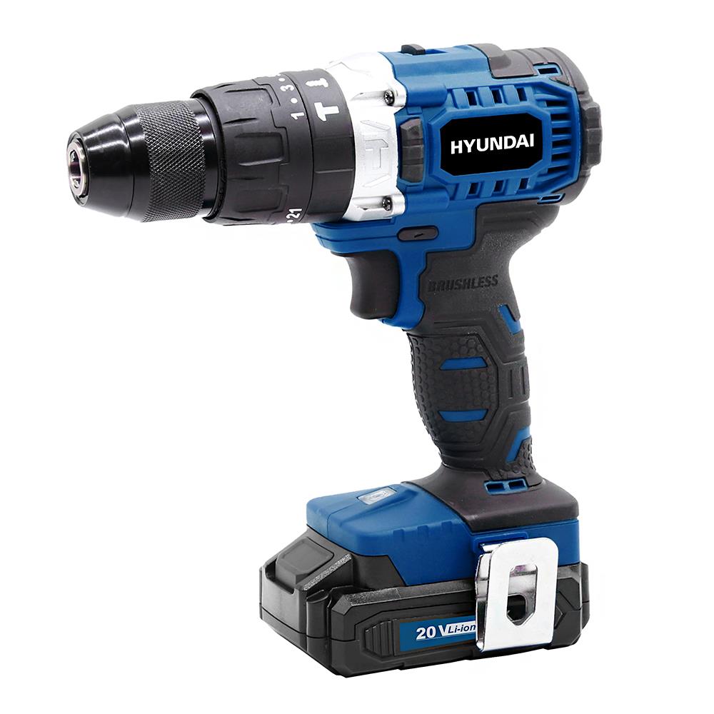 สว่านไร้สาย (พร้อมแบตเตอรี่) HYUNDAI HD-650H-BL 20 โวลต์