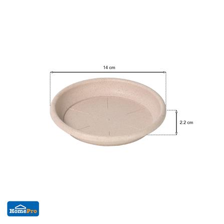 จานรองกระถางชีวภาพย่อยสลาย SPRING PLA 14 ซม._4