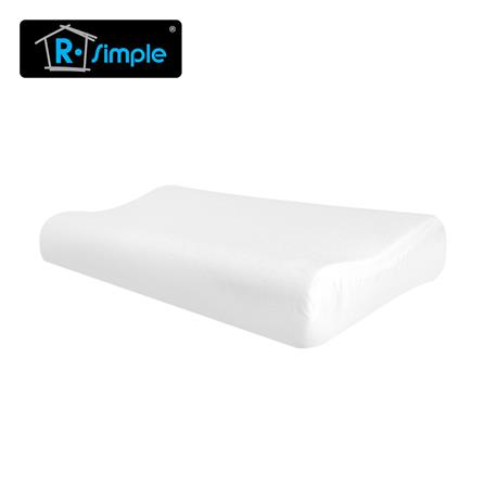หมอนสุขภาพ ยางพารา R-SIMPLE SLOW 59x32x8.5 ซม. สีขาว