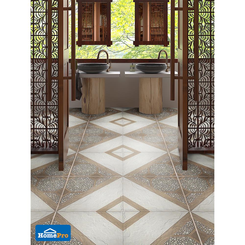 กระเบื้องพื้น 16x16 นิ้ว TARA เวียงก้า น้ำตาล PM 0.96M2