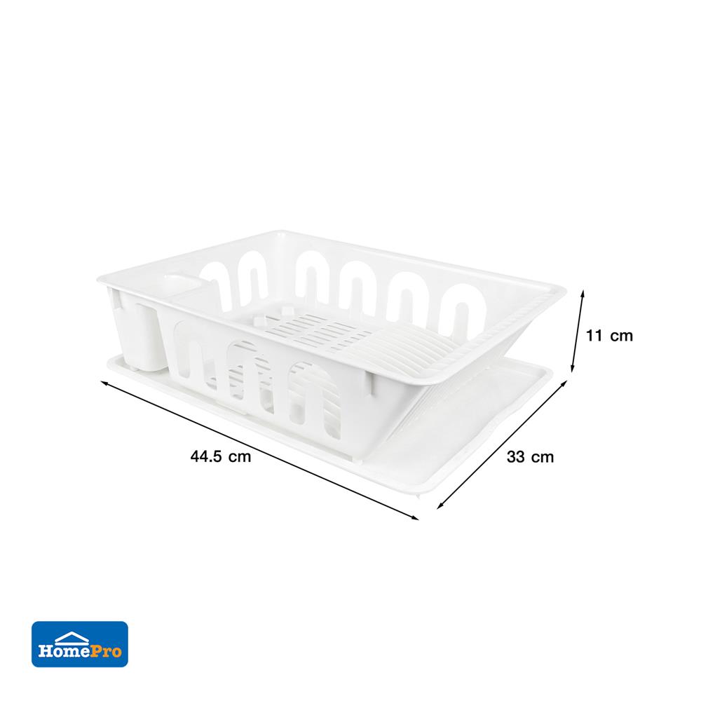 ชั้นคว่ำจานพลาสติกมีถาดรองรุ่น KECH EASY