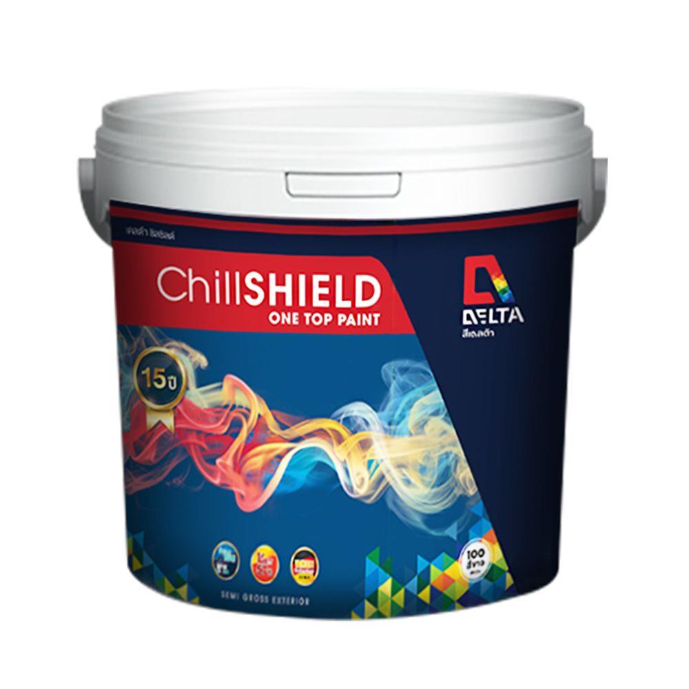 สีน้ำทาภายนอก DELTA ChillShield BASE B กึ่งเงา 2.5 แกลลอน