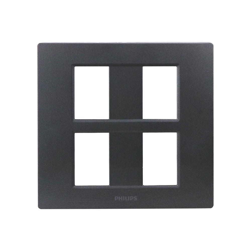 หน้ากาก 4 ช่อง PHILIPS LEAF สีดำ