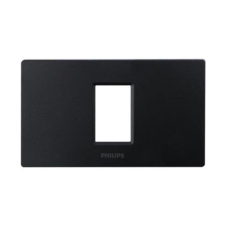 หน้ากาก 1 ช่อง PHILIPS LEAF สีดำ