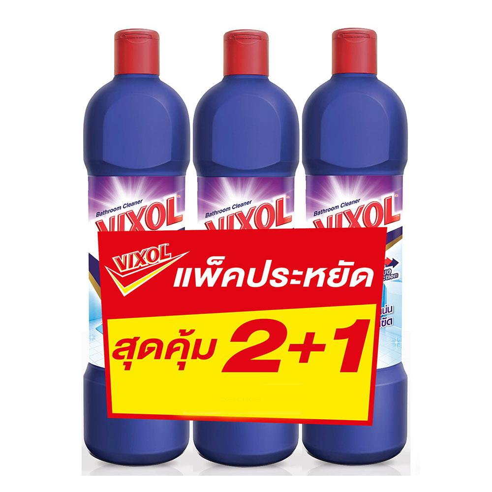 น้ำยาทำความสะอาดห้องน้ำ VIXOL 900ml แพ็ค3 ม่วง