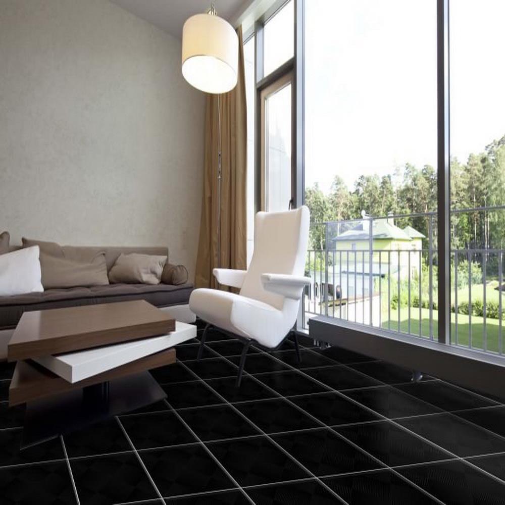 กระเบื้องพื้น 12x12 นิ้ว ภูผา มิวก้า ดำ A 1M2