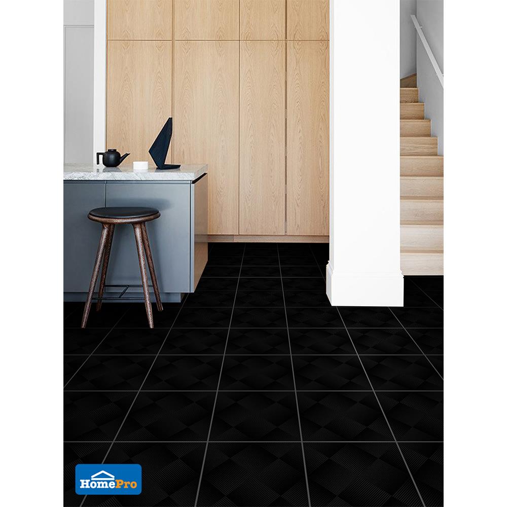 กระเบื้องพื้น 12x12 นิ้ว ภูผา มิวก้า ดำ A 1M2