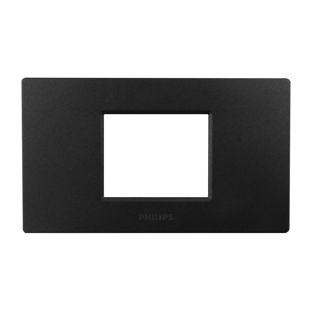 หน้ากาก 2 ช่องกลาง PHILIPS LEAF สีดำ