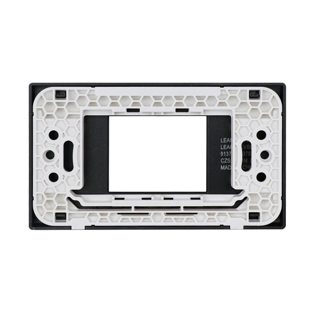 หน้ากาก 2 ช่องกลาง PHILIPS LEAF สีดำ