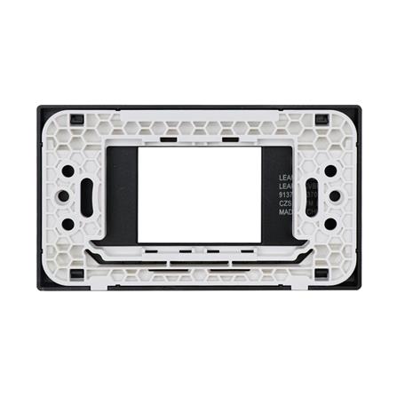 หน้ากาก 2 ช่องกลาง PHILIPS LEAF สีดำ_2