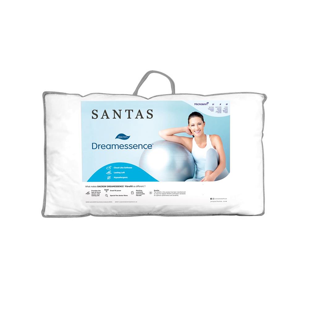 หมอนหนุน ใยสังเคราะห์ SANTAS DREAMESSENCE 19x29 นิ้ว สีขาว