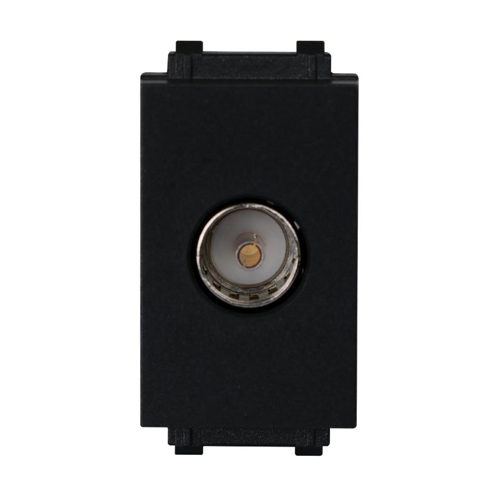 เต้ารับโทรทัศน์ 75 โอห์ม PHILIPS LEAF1MSIZE  สีดำ