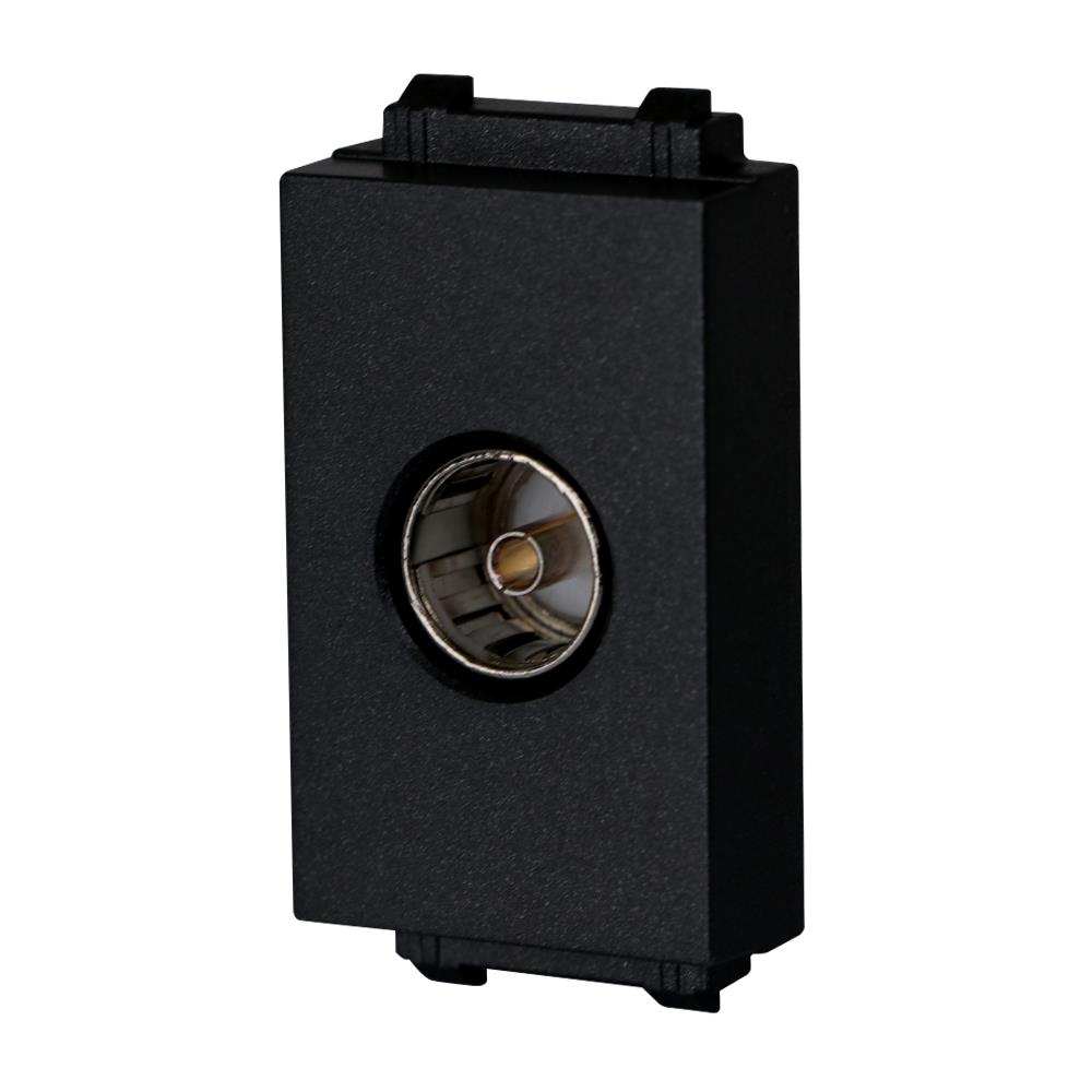 เต้ารับโทรทัศน์ 75 โอห์ม PHILIPS LEAF1MSIZE  สีดำ