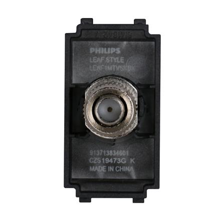 เต้ารับโทรทัศน์ 75 โอห์ม PHILIPS LEAF1MSIZE  สีดำ_2