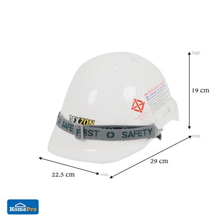หมวกนิรภัยพลาสติก ABS มาตรฐานมอก. DEXZON 2330 สีขาว_3