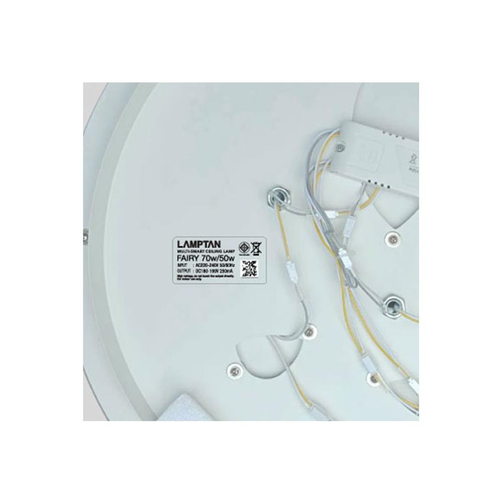 ไฟเพดาน LED LAMPTAN MULTI FAIRY 20 นิ้ว 70 วัตต์ DAYLIGHT/COOL WHITE/WARM WHITE สีขาว