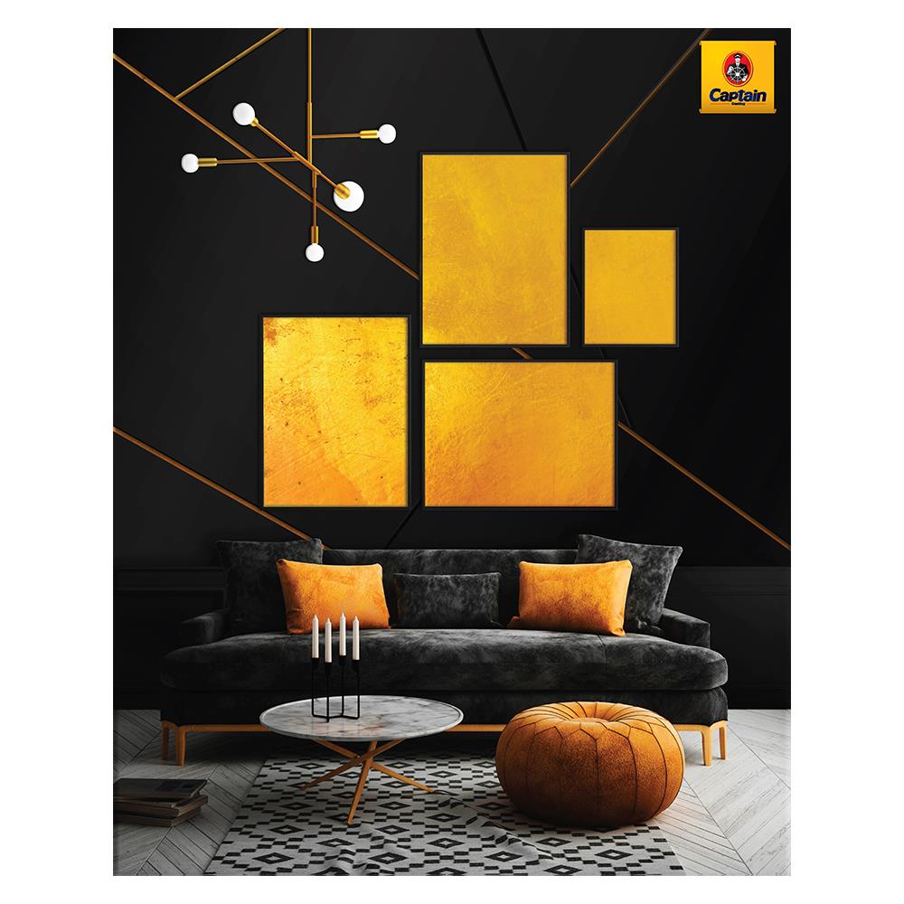 สีทอง CAPTAIN GOLD PAINT 1/4 แกลลอน