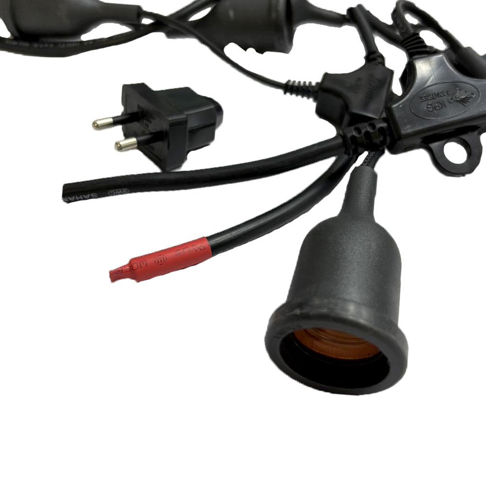 ขั้วกันน้ำสายไฟระย้า KPG SOKAWA VCT 2x1.5 ตารางเมตร 15 ขั้ว 5 เมตร สีดำ