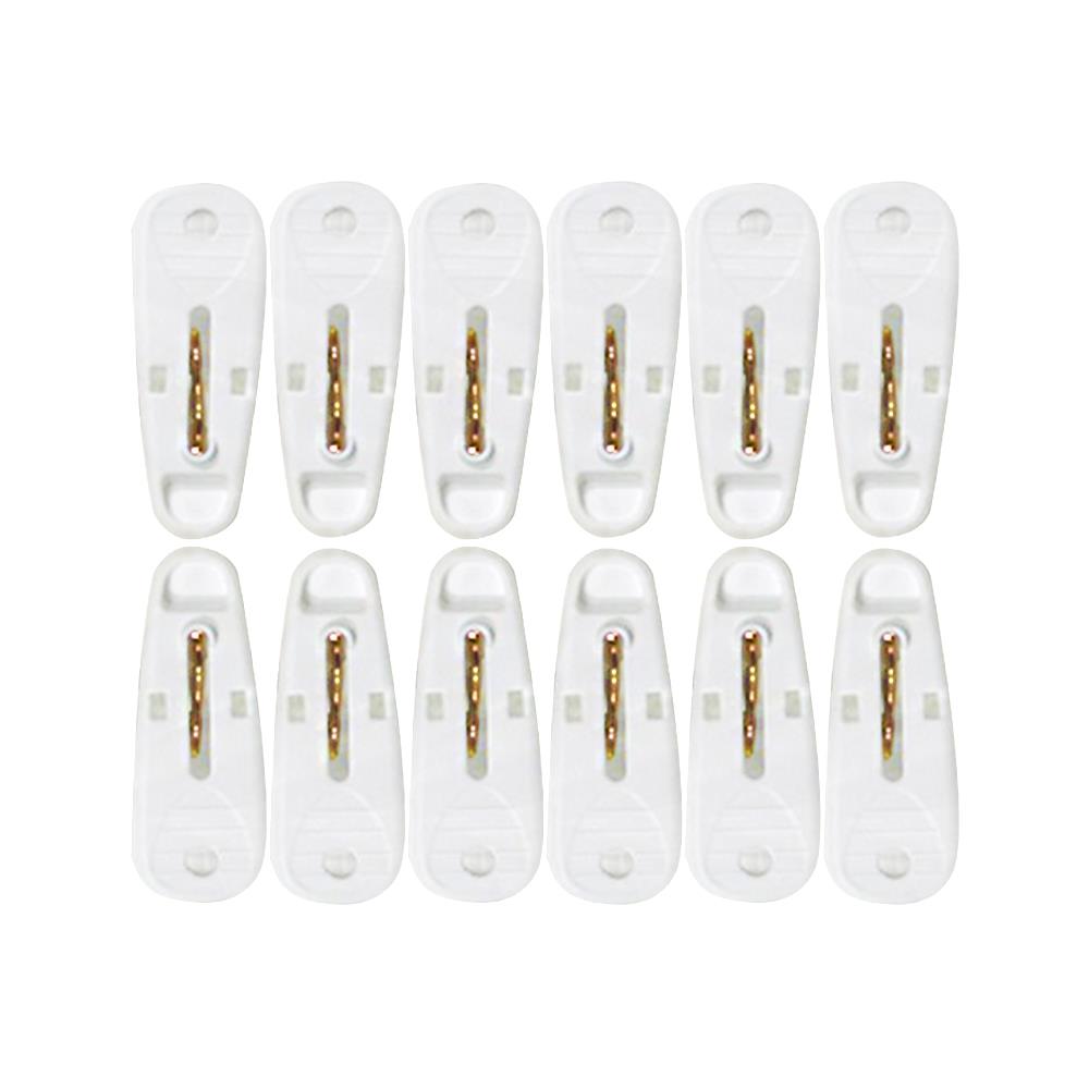 กิ๊บหนีบผ้า JUMBO PLIM แพ็ค 12 ชิ้น สีขาว