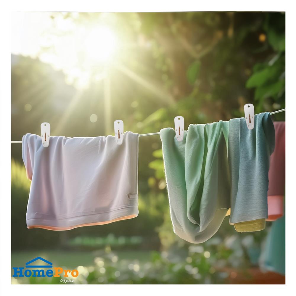 กิ๊บหนีบผ้า JUMBO PLIM แพ็ค 12 ชิ้น สีขาว