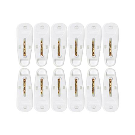 กิ๊บหนีบผ้า JUMBO PLIM แพ็ค 12 ชิ้น สีขาว_0