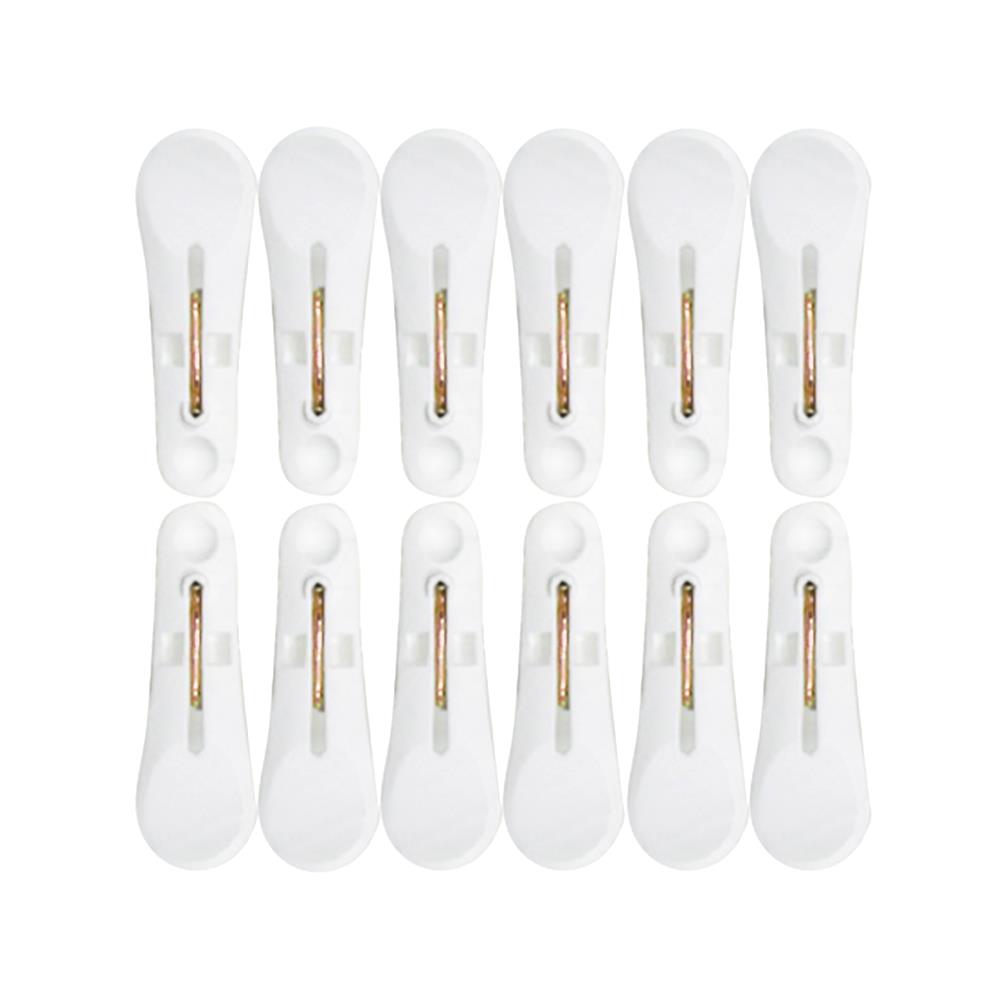 กิ๊บหนีบผ้า POP PLIM แพ็ค 12 ชิ้น สีขาว