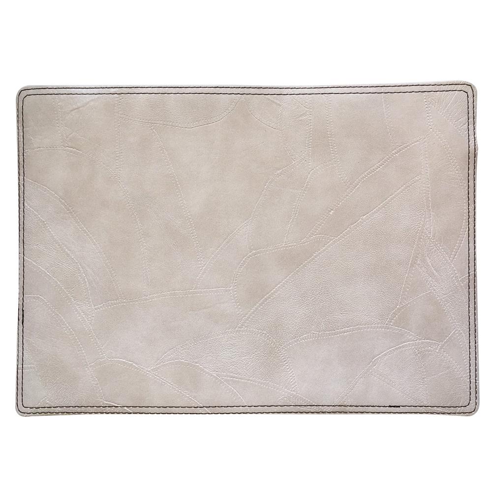 แผ่นรองจาน PVC KAN LEATHER ROCCO สีครีม