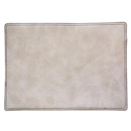 แผ่นรองจาน PVC KAN LEATHER ROCCO สีครีม