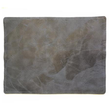 แผ่นรองจาน PVC KAN LEATHER ROCCO สีเทา