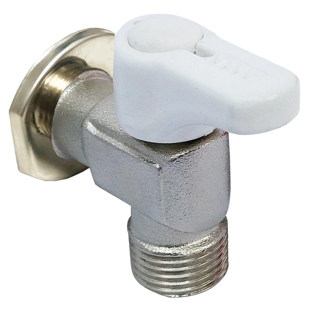 มินิบอลวาล์วฉาก MM ANA 1/2 นิ้ว สีขาว