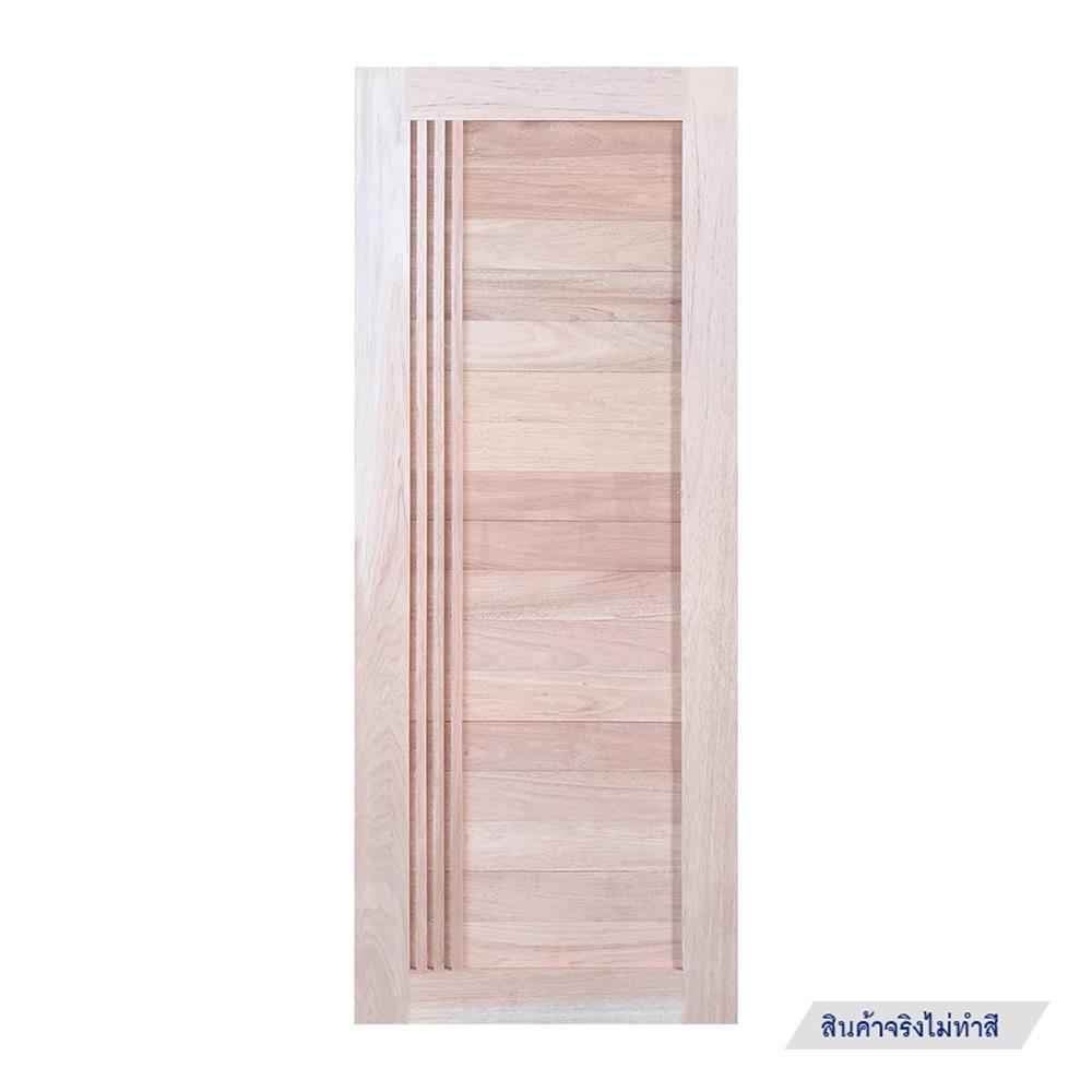 ประตูไม้แดงมาเลย์ N999 BALI 80X200 ซม. สีธรรมชาติ ไม่เจาะลูกบิด