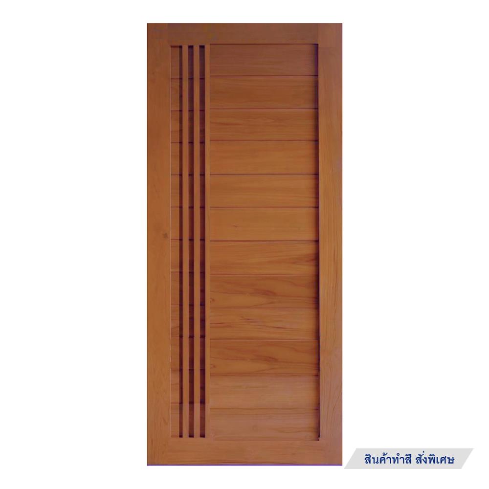 ประตูไม้แดงมาเลย์ N999 BALI 80X200 ซม. สีธรรมชาติ ไม่เจาะลูกบิด