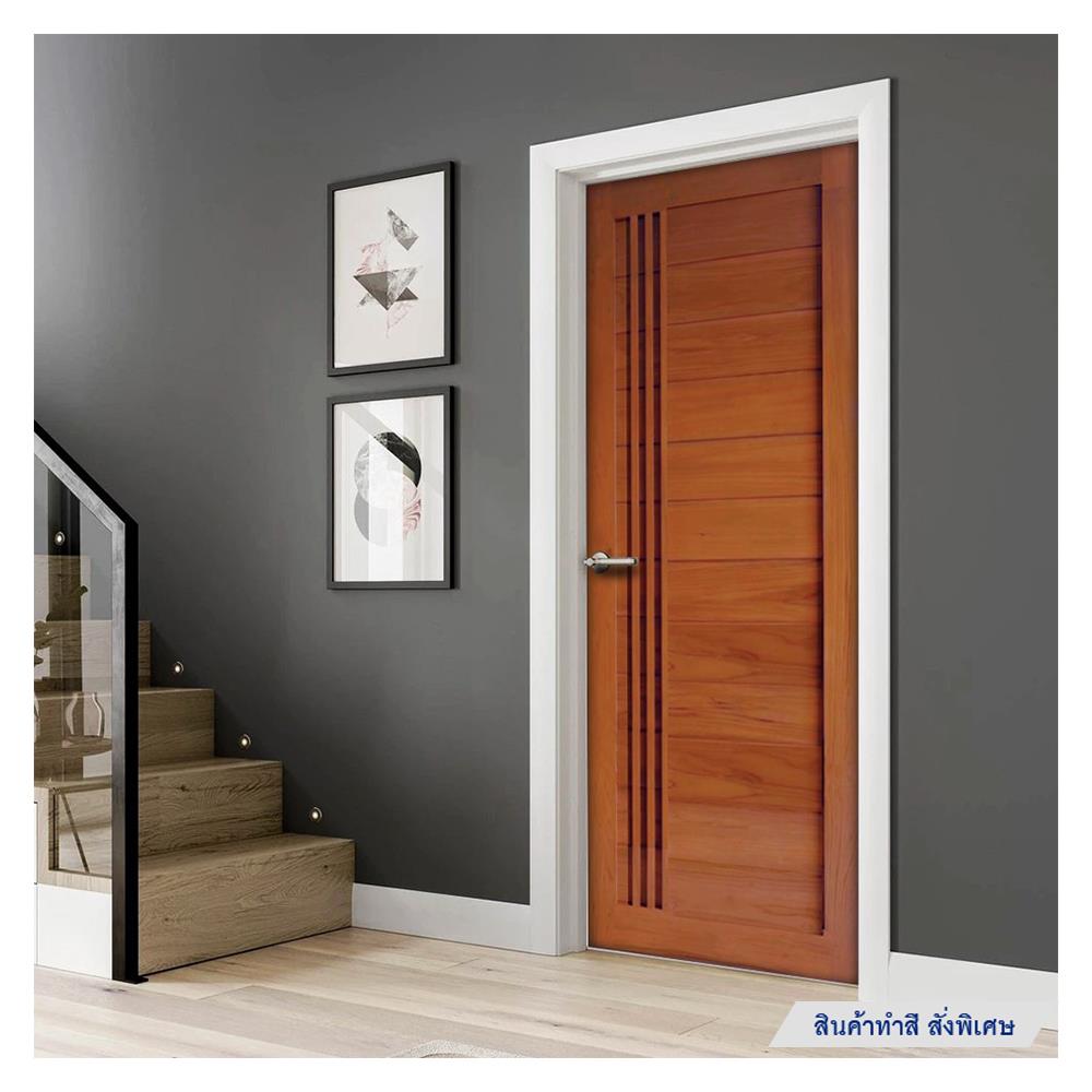 ประตูไม้แดงมาเลย์ N999 BALI 80X200 ซม. สีธรรมชาติ ไม่เจาะลูกบิด