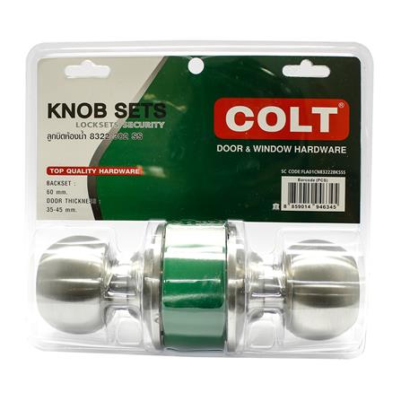 ลูกบิดห้องน้ำ COLT 8322-302-SS หัวกลม สีสเตนเลส_0
