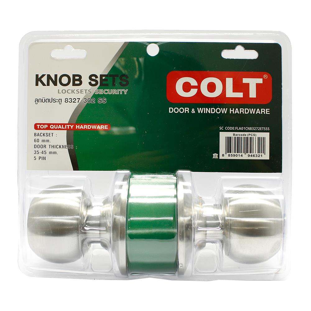 ลูกบิดทั่วไป COLT 8327-302 SS หัวกลม สีสเตนเลส