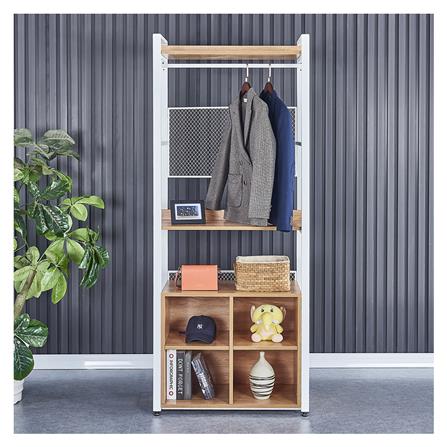 ตู้เสื้อผ้า FURDINI PLANK W10-800-24D สีน้ำตาล/ขาว_5