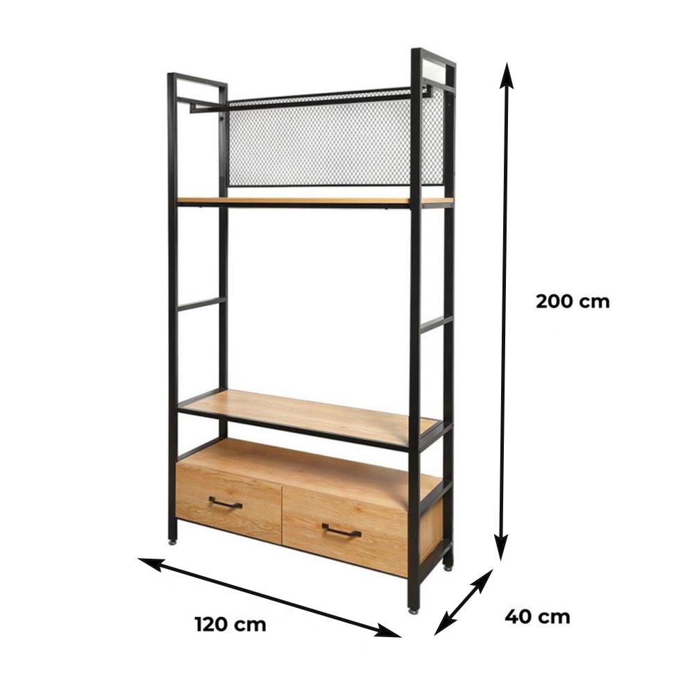 ตู้วางทีวี FURDINI PLANK 120 ซม. สีน้ำตาล/ดำ