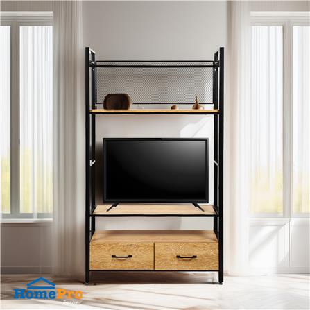 ตู้วางทีวี FURDINI PLANK 120 ซม. สีน้ำตาล/ดำ_4