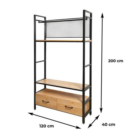 ตู้วางทีวี FURDINI PLANK 120 ซม. สีน้ำตาล/ดำ_6