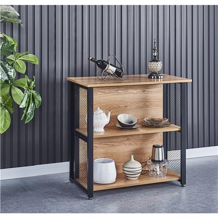 โต๊ะบาร์ FURDINI PLANK สีน้ำตาล/ดำ_3