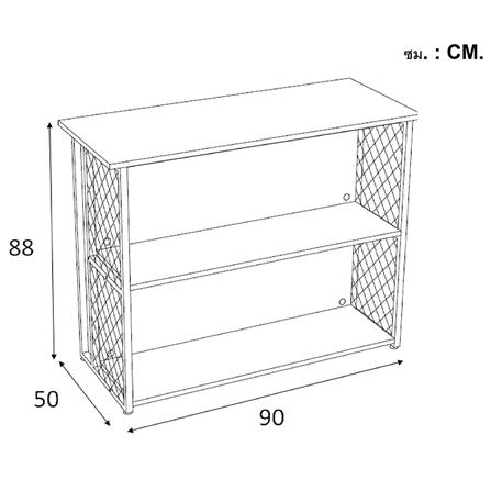 โต๊ะบาร์ FURDINI PLANK สีน้ำตาล/ดำ_4