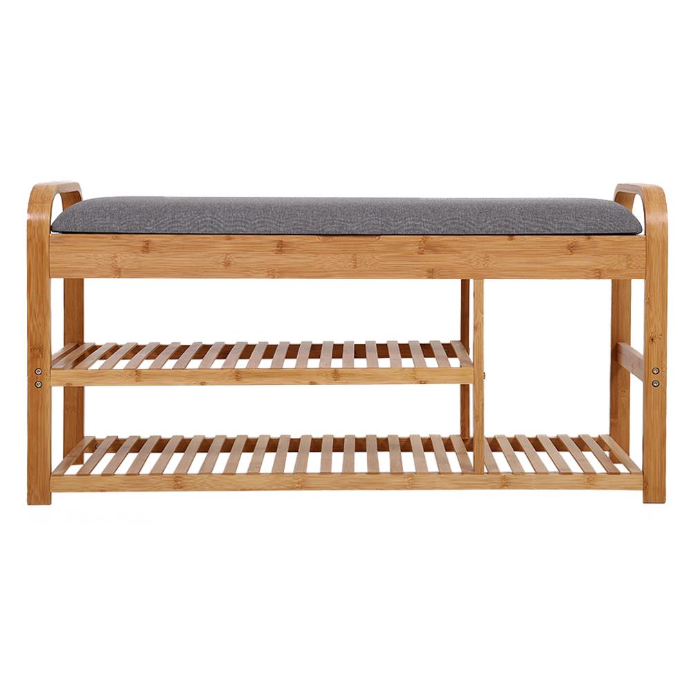 ชั้นวางรองเท้าพร้อมสตูล FURDINI ZIMBER SJ19114 สีเทา