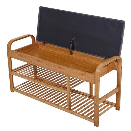 ชั้นวางรองเท้าพร้อมสตูล FURDINI ZIMBER SJ19114 สีเทา_1