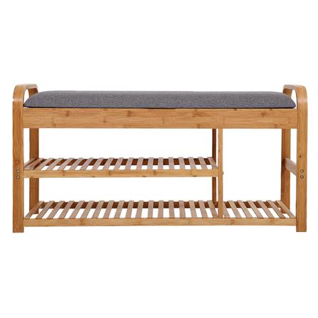 ชั้นวางรองเท้าพร้อมสตูล FURDINI ZIMBER SJ19114 สีเทา_2