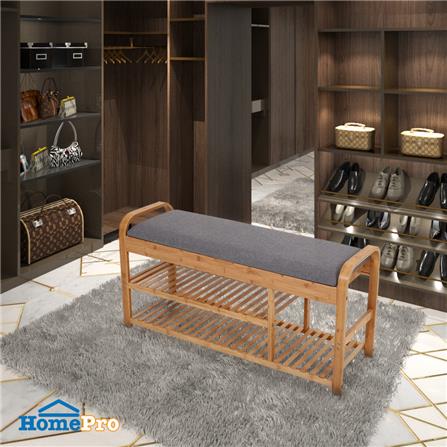 ชั้นวางรองเท้าพร้อมสตูล FURDINI ZIMBER SJ19114 สีเทา_6