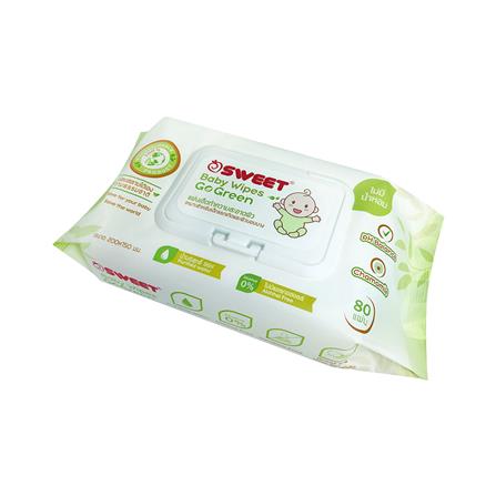 ผ้าเช็ดทำความสะอาด SWEET GO GREEN 80 แผ่น (1แถม1)_2