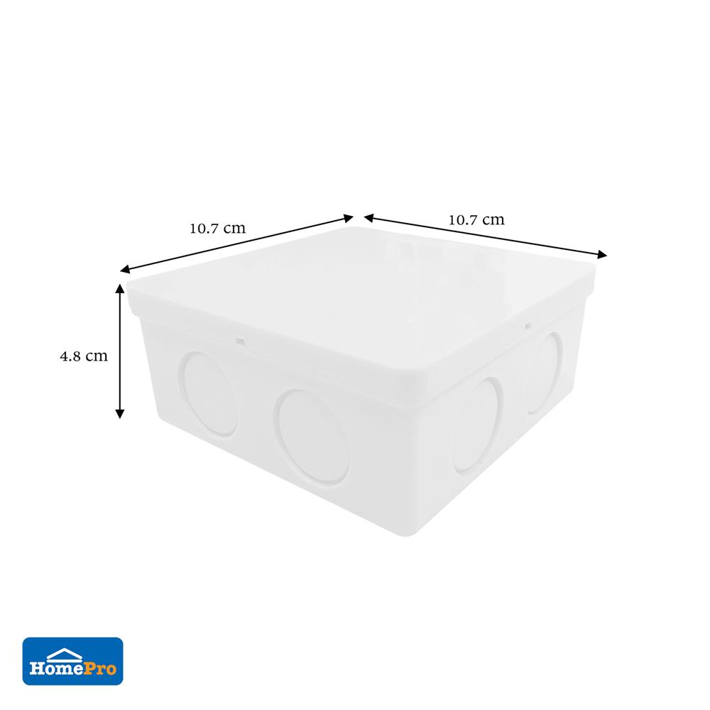 กล่องพักสาย ELECKTA 4X4 นิ้ว สีขาว
