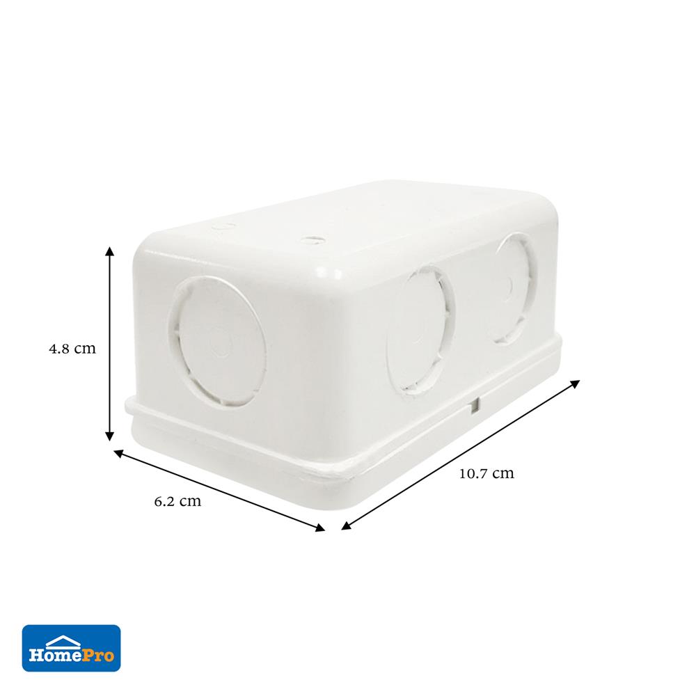 กล่องพักสาย ELECKTA 2X4 นิ้ว สีขาว